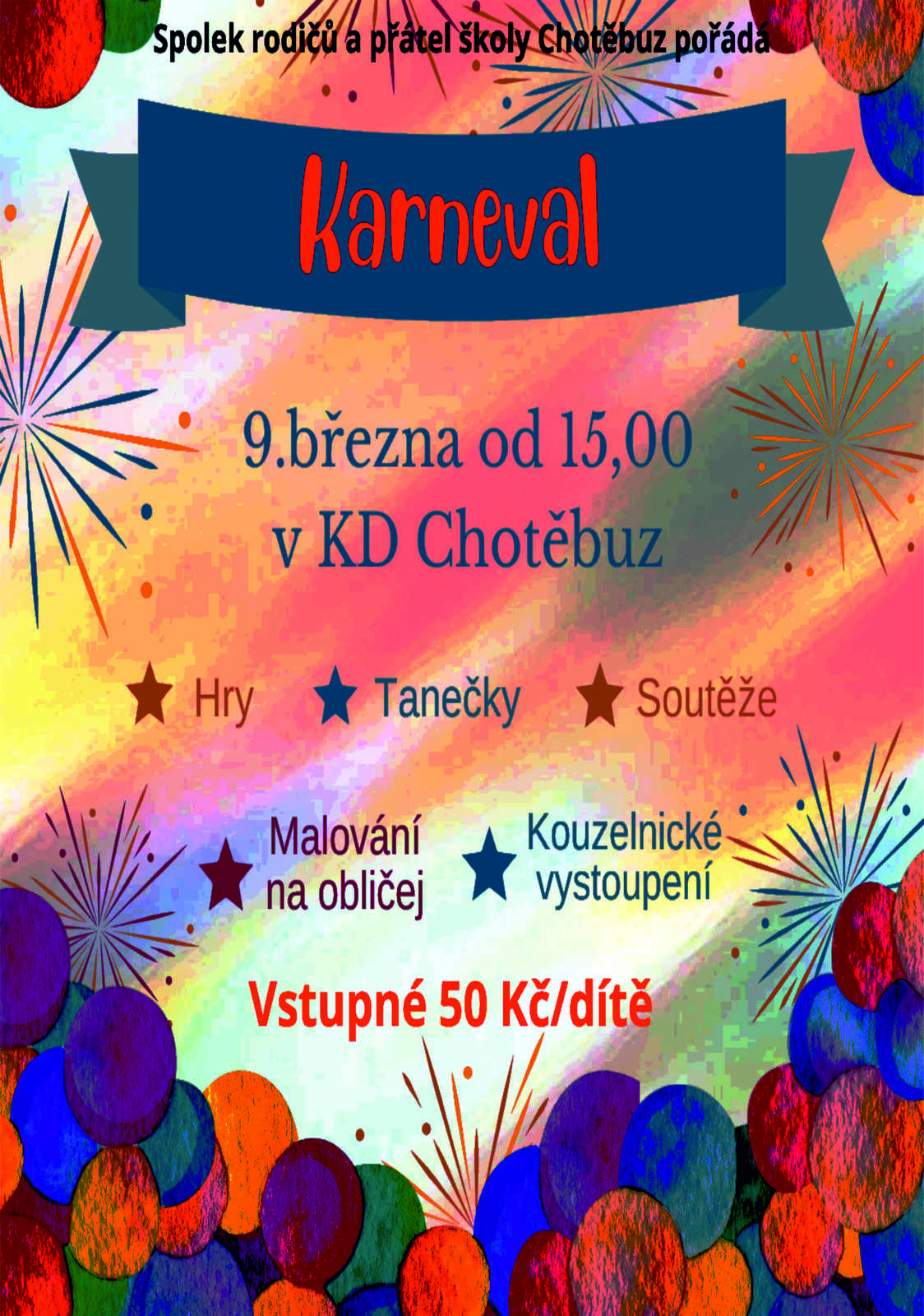 SRPŠ Karneval - plakát